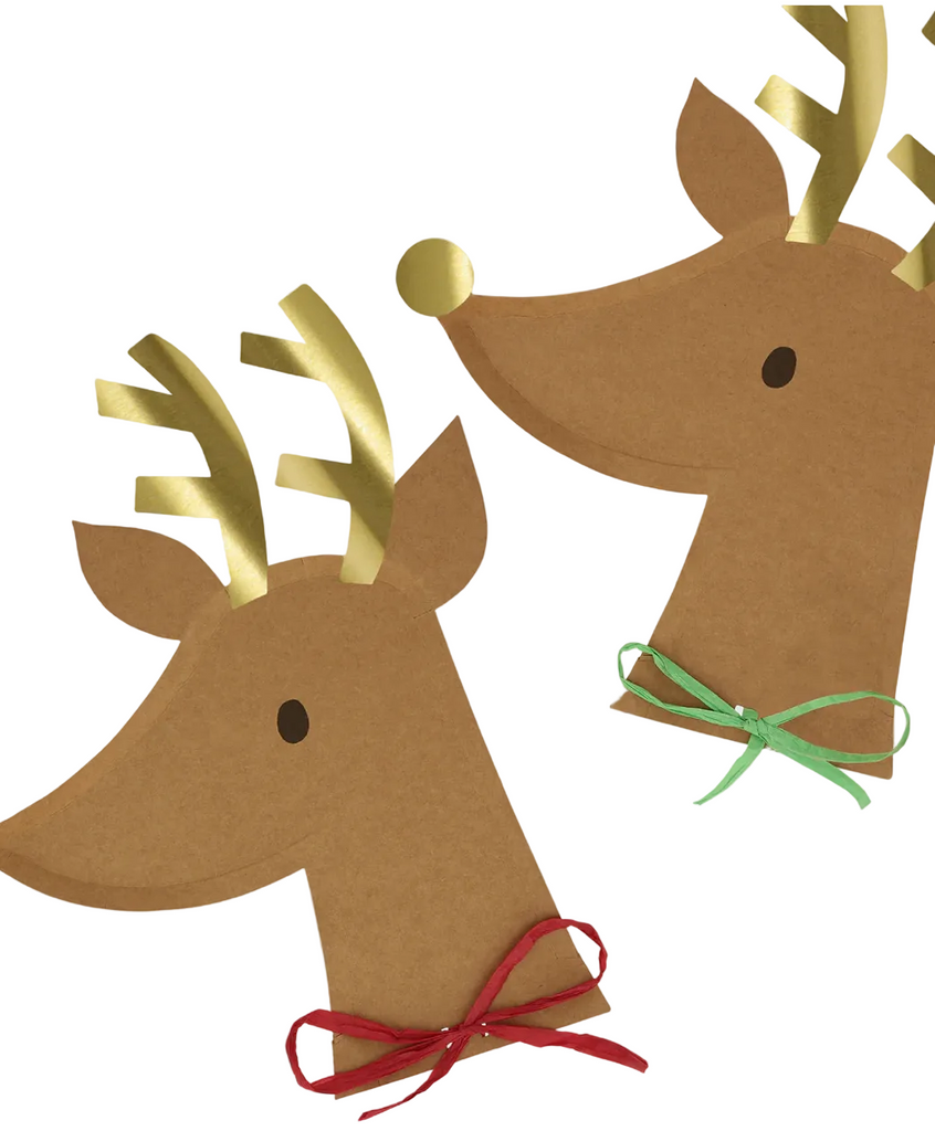 Meri Meri Reindeer With Raffia Bow Plates