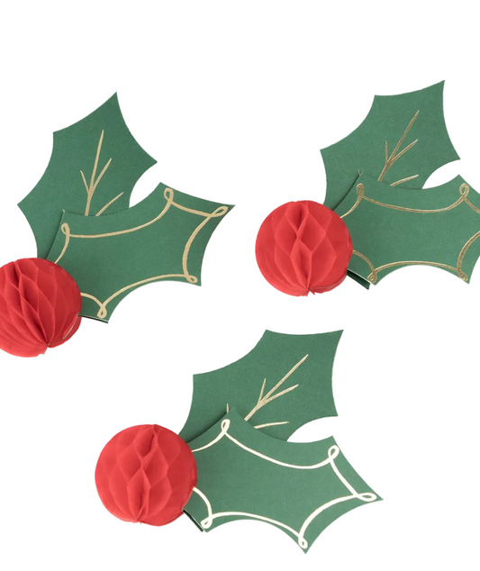 Meri Meri Holly Honeycomb Place Cards