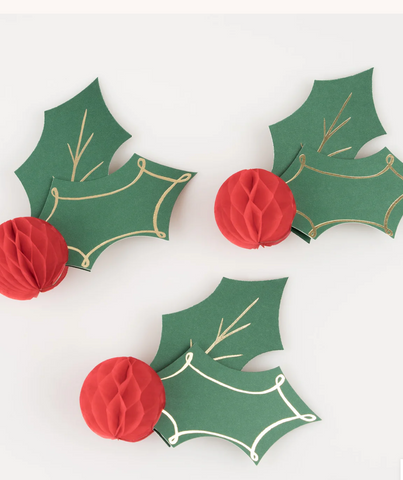 Meri Meri Holly Honeycomb Place Cards