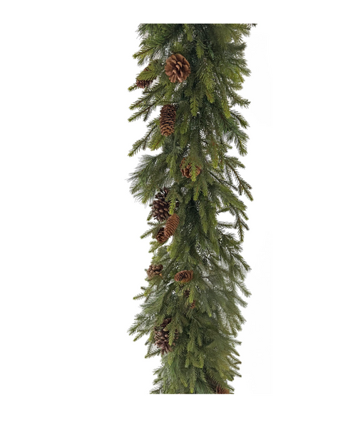 Shishi Wintergreen garland with cones 100LED 180cm