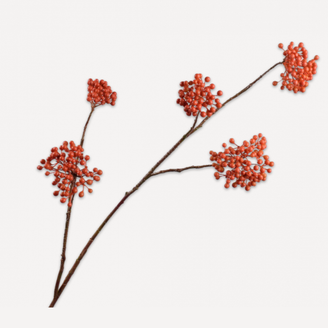 Silk-ka orange berry spray, 133 cm
