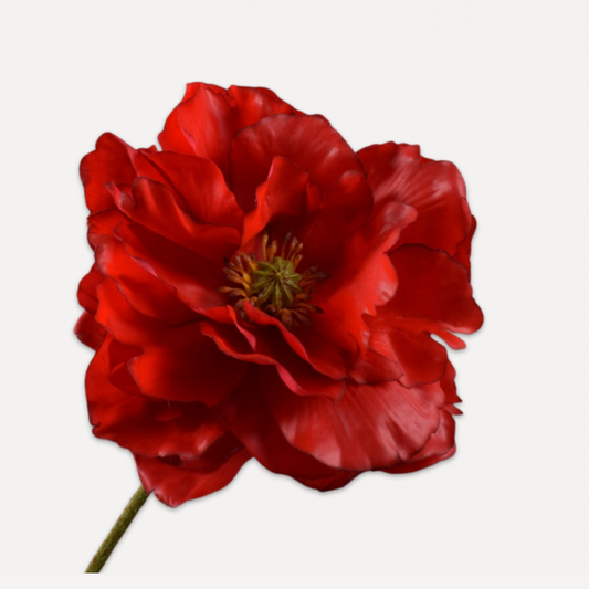 Silk-ka red poppy stem, 73 cm