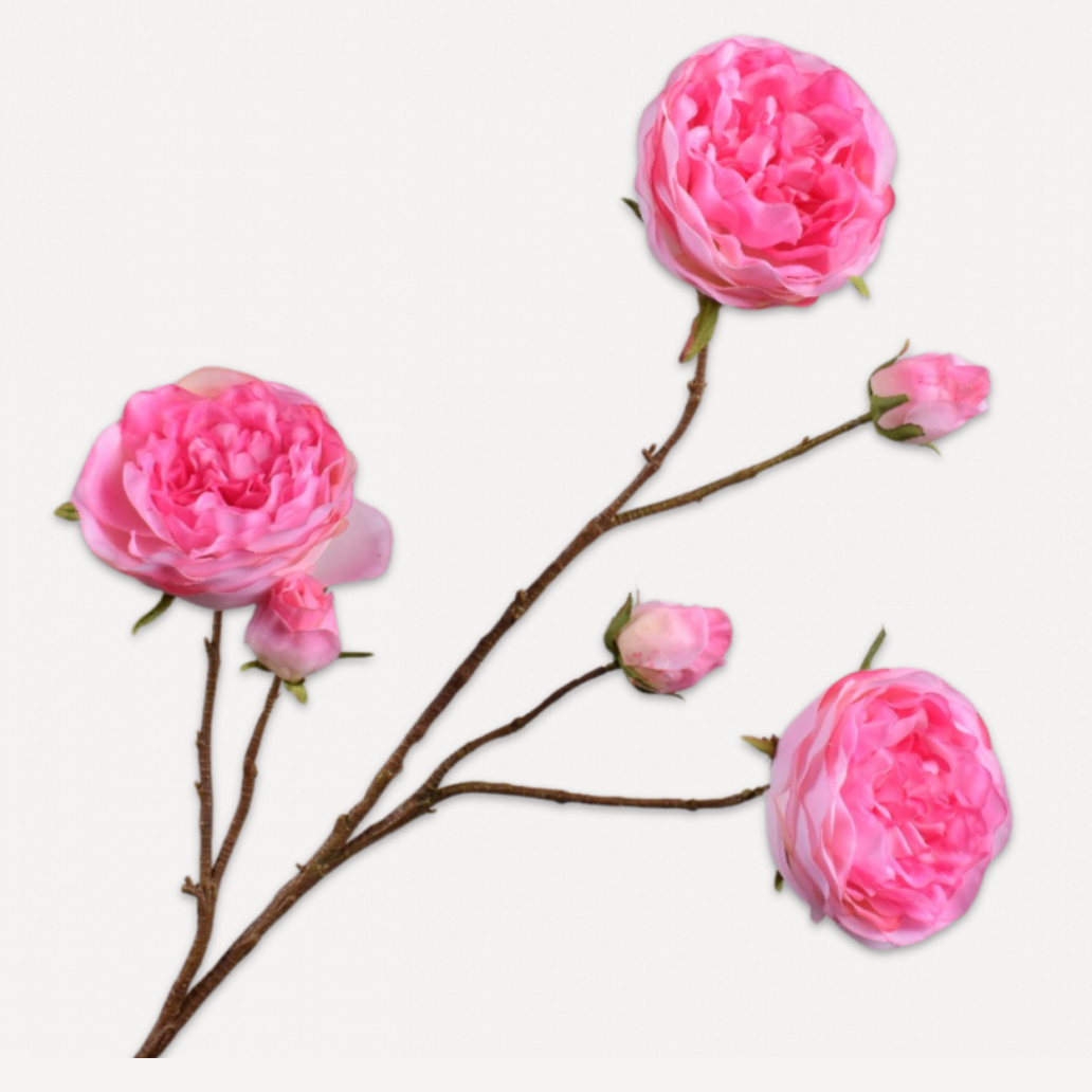 Silk-ka pink rose spray, 101 cm