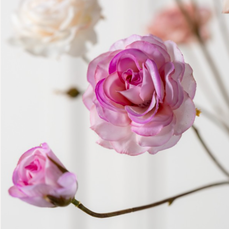 Silk-ka rose spray floral stem, view 2
