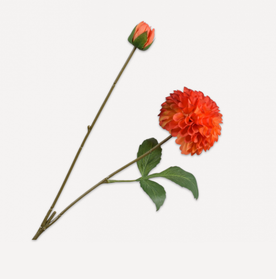 Silk-ka red dahlia spray, 73 cm
