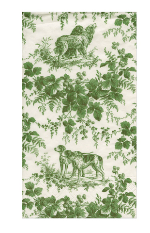 Caspari Hunting Toile Evergreen Napkins