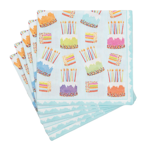Caspari Cake Frosting-Paper Linen Napkins