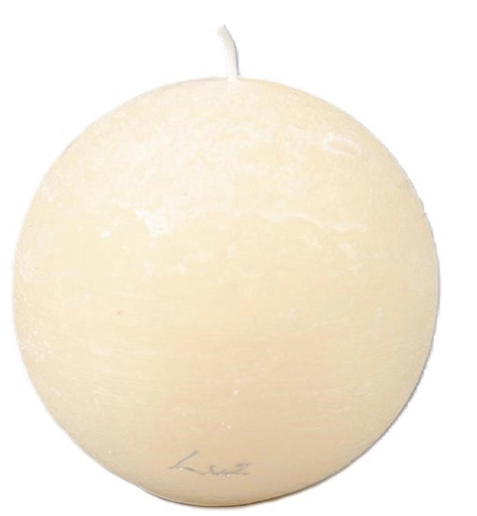 Rasteli Luz Your Senses Rustic Shperical Candle in White Asaparagus
