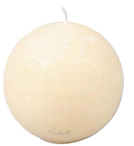 Rasteli Luz Your Senses Rustic Shperical Candle in White Asaparagus