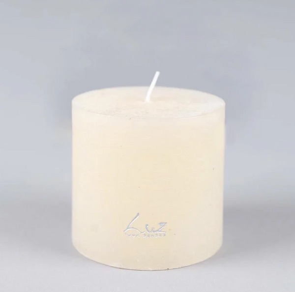 Rasteli Luz Your Senses Rustic Cilinder Candle In White Asparagus