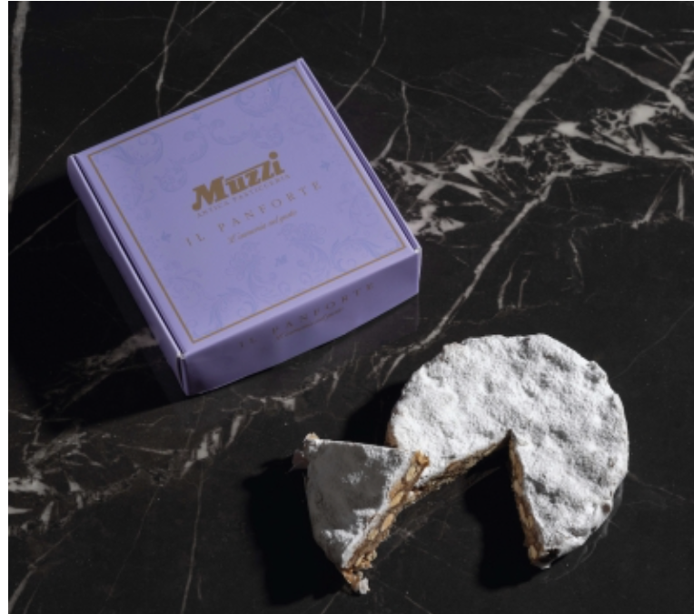 Panettone Muzzi Panforte Italian Fruits & Nuts Cake 300g