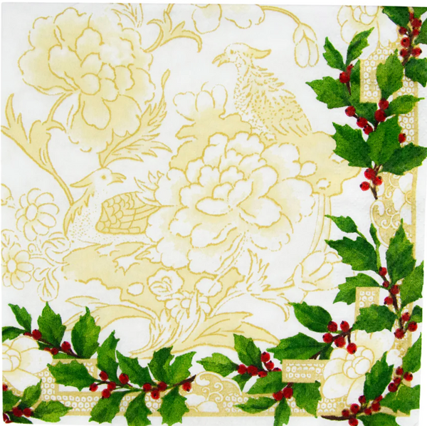 Caspari Ivory/Gold - Dinner Napkin