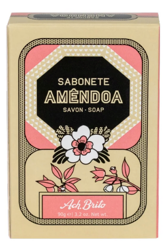 Ach Brito Almond Soap bar in its heritage-style packaging