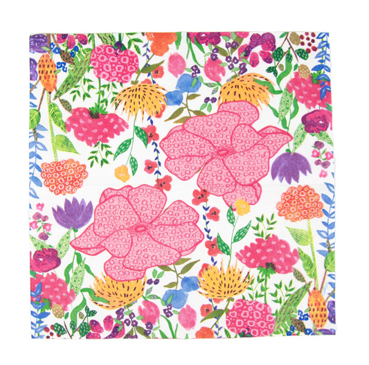 Caspari Cottage Floral Napkin Luncheon