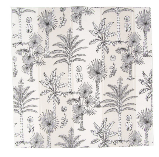 Caspari Southern Palms Flax/White Napkin Luncheon