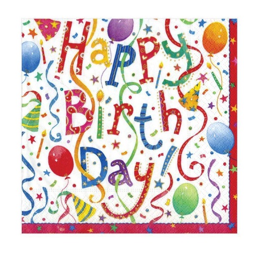 Caspari Happy Birthday Napkin Luncheon