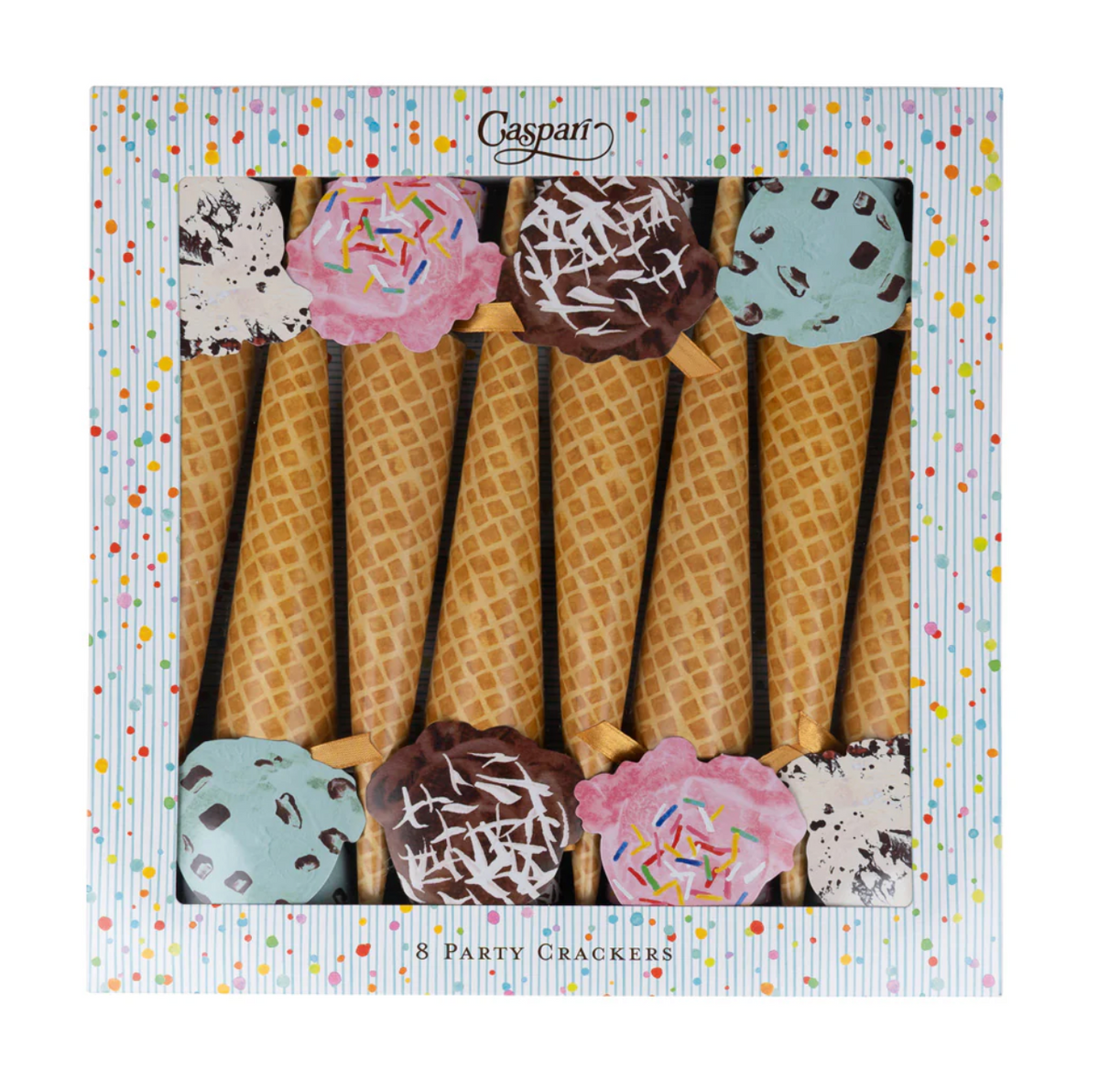 Caspari Cone Ice Cream party crackers