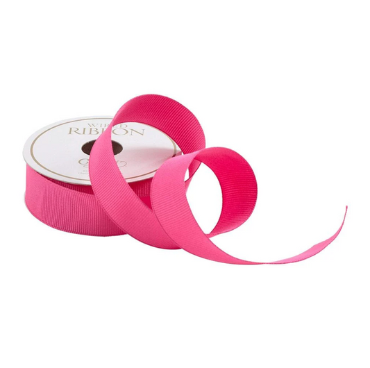 Caspari Grosgrain Fuchsia Narrow Ribbon, 8 Yards