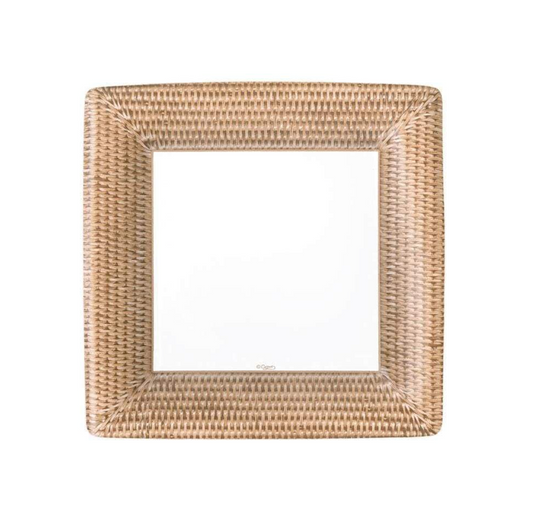 Caspari Rattan Square Salad/Dessert Plates