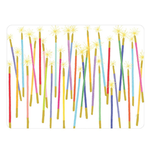 Caspari Candles Paper Placemats Rectangle