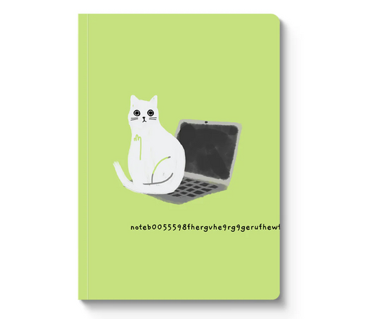 Laptop Cat A5 Paperback Notebook