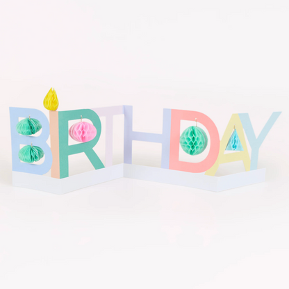 Meri Meri Honeycomb Birthday Concertina Card