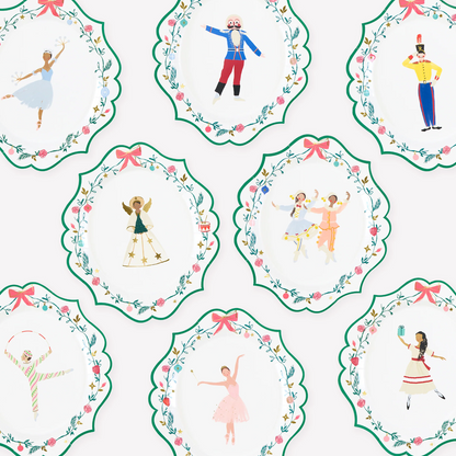Meri Meri x New York City Ballet Nutcracker paper side plates, pack of 8