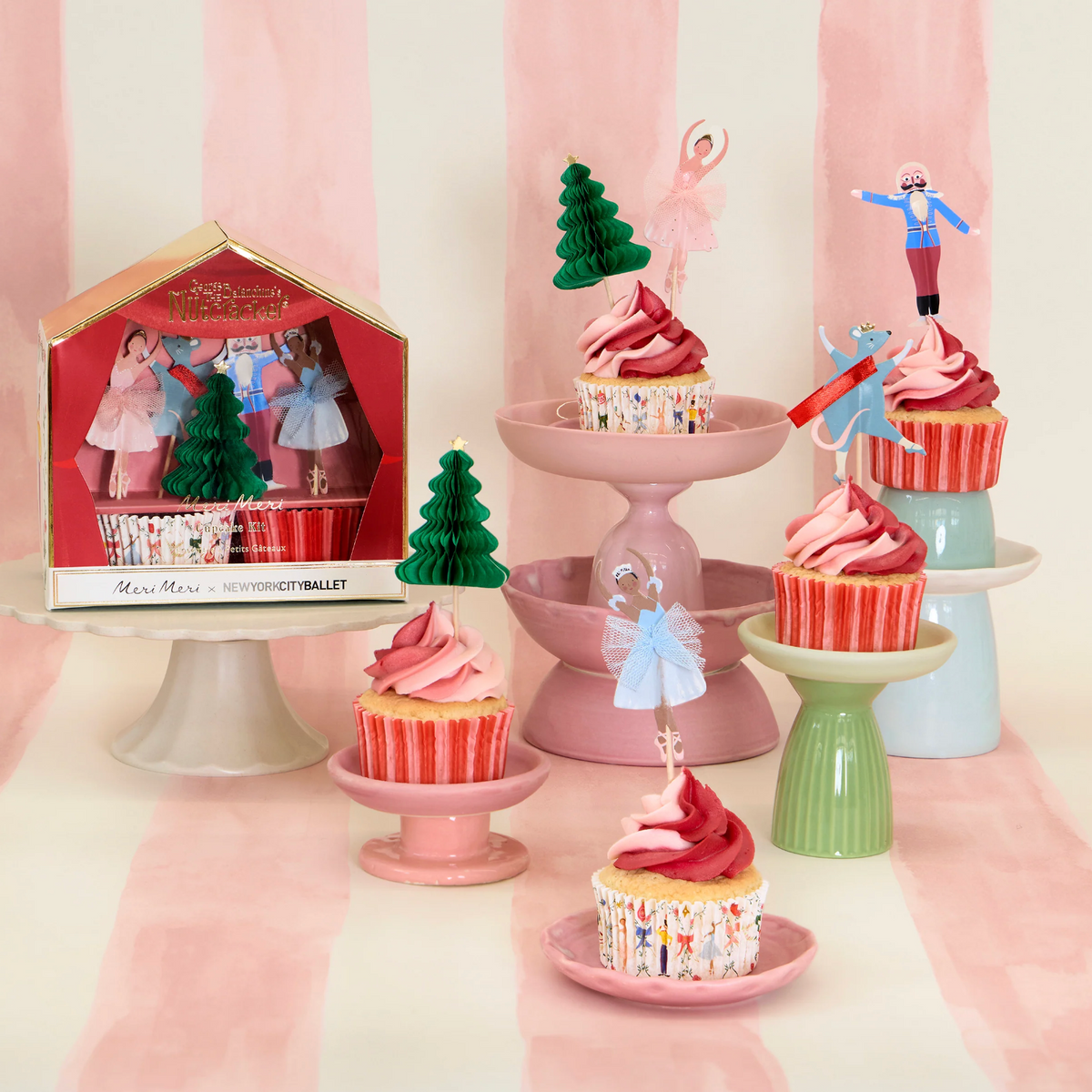 Meri Meri x New York City Ballet Nutcracker cupcake kit with 24 toppers