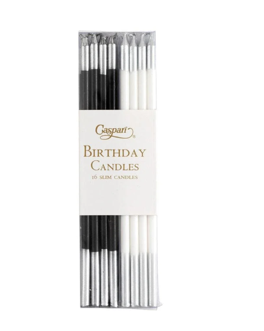 Caspari slim birthday candles, pack of 16 in a clear box, view 14