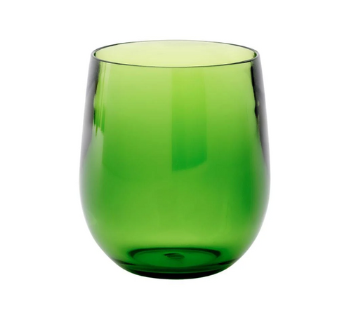 Caspari Acrylic Tumbler Glass in Crystal - 12oz