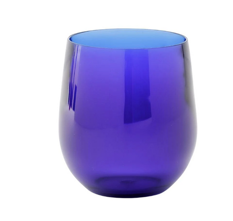 Caspari Acrylic Tumbler Glass in Crystal - 12oz