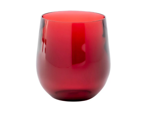Caspari Acrylic Tumbler Glass in Crystal - 12oz