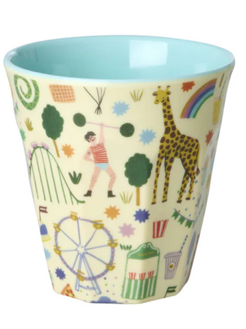 Rice Melamine Cup with Fun Fair Print - 250ml