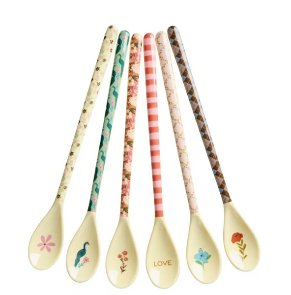 Rice Melamine Spoon All You Need Is Love And Heart Prints - 1pce