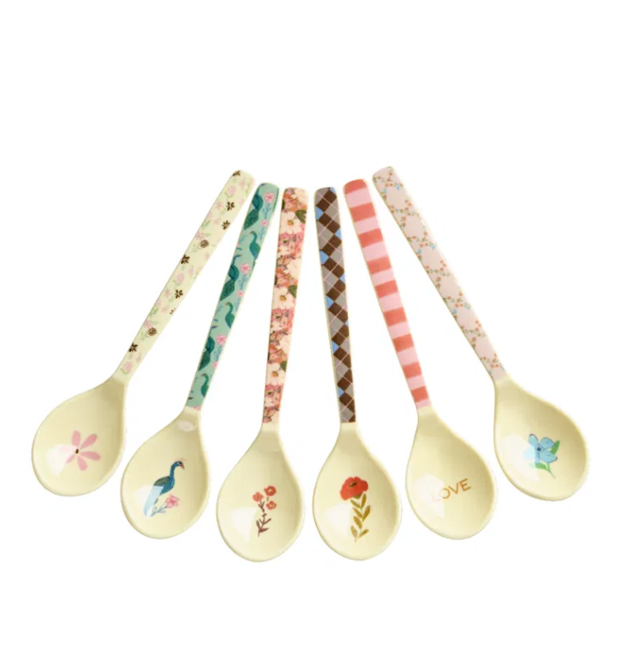 Rice All You Need Is Love Melamine Spoon (Set of 6)