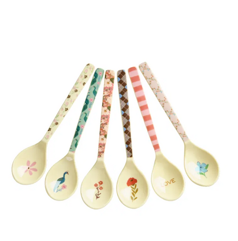Rice Melamine Spoon All You Need Is Love And Heart Prints - 1pce