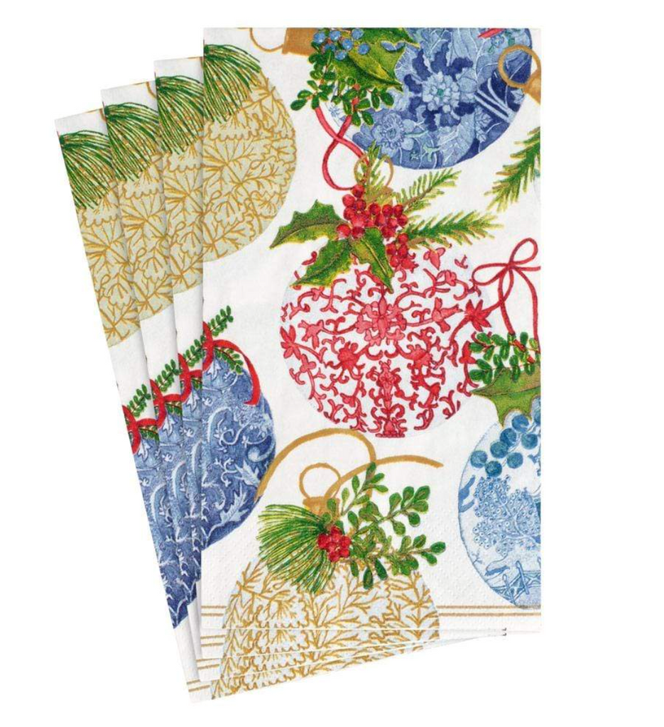 Caspari Paper Napkin Porcelain Ornament