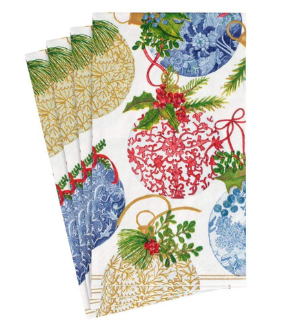 Caspari Paper Napkin Porcelain Ornament