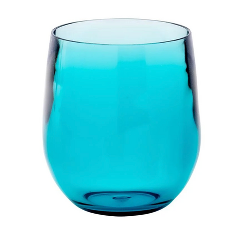 Caspari Acrylic Tumbler Glass in Crystal - 12oz