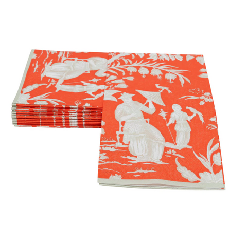 Caspari Silk Road Mandarin Napkins, Guest Towel