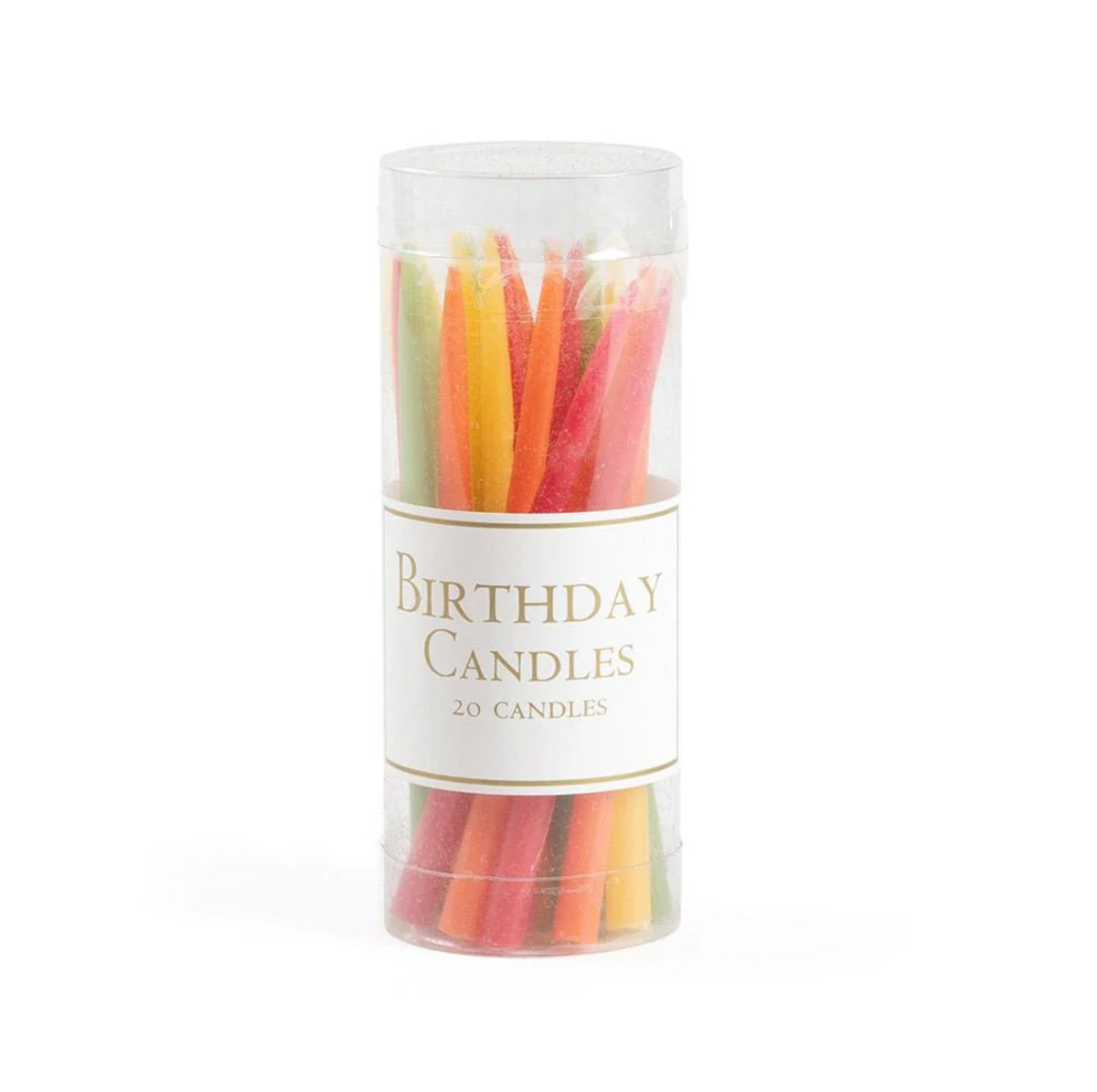 Caspari birthday candles, multicoloured mini tapers, view 4