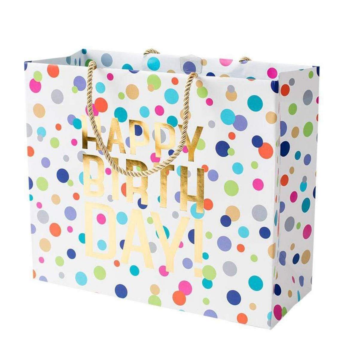 Caspari Happy Birthday Confetti Gift Bag