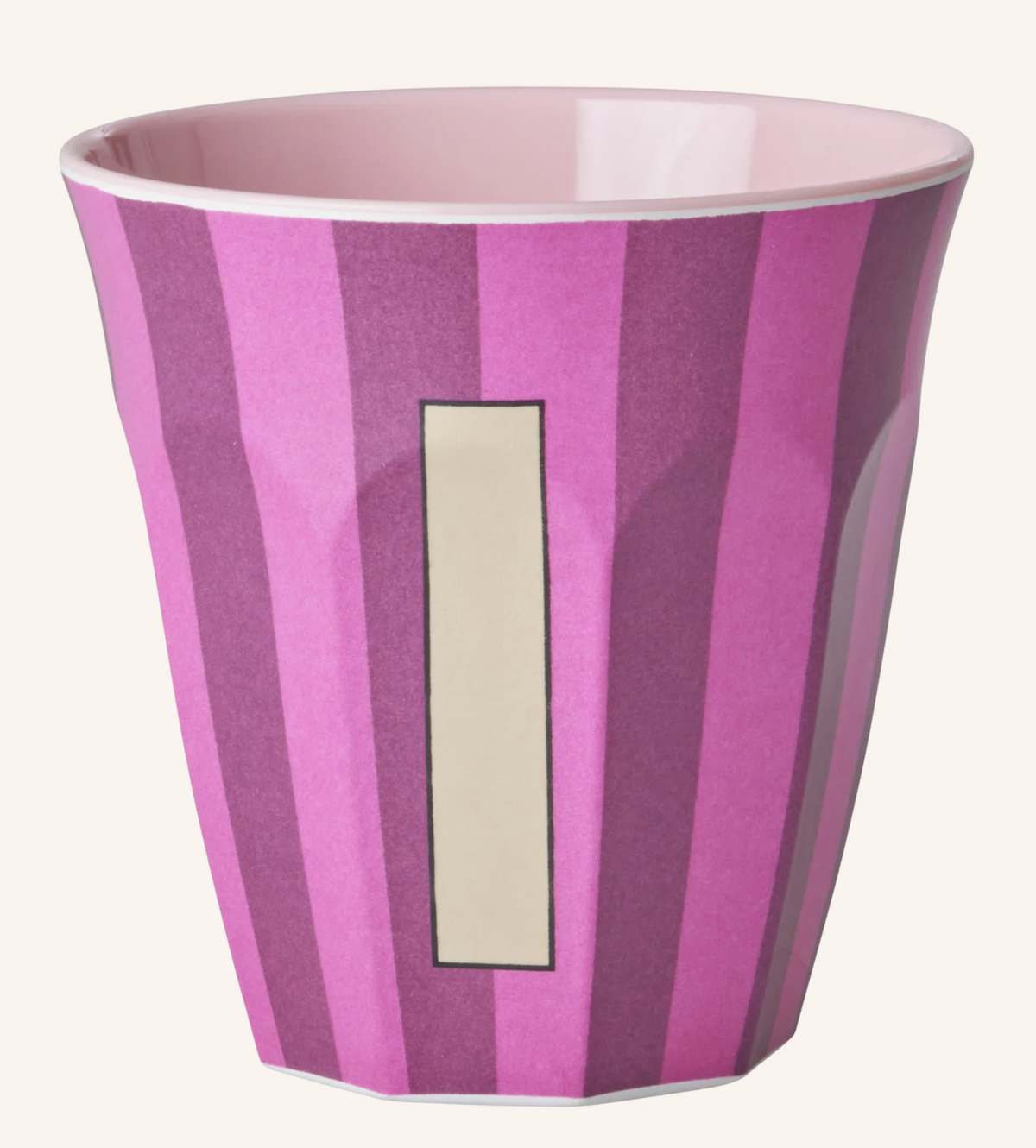 Rice Melamine Cup 250ml - Girl Stripes Alphabet