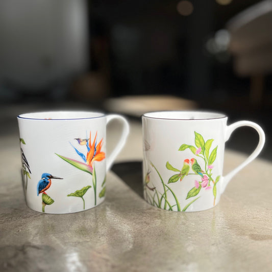 ShiokFarm Bird Mug in fine bone china with Singapore bird design – view 2