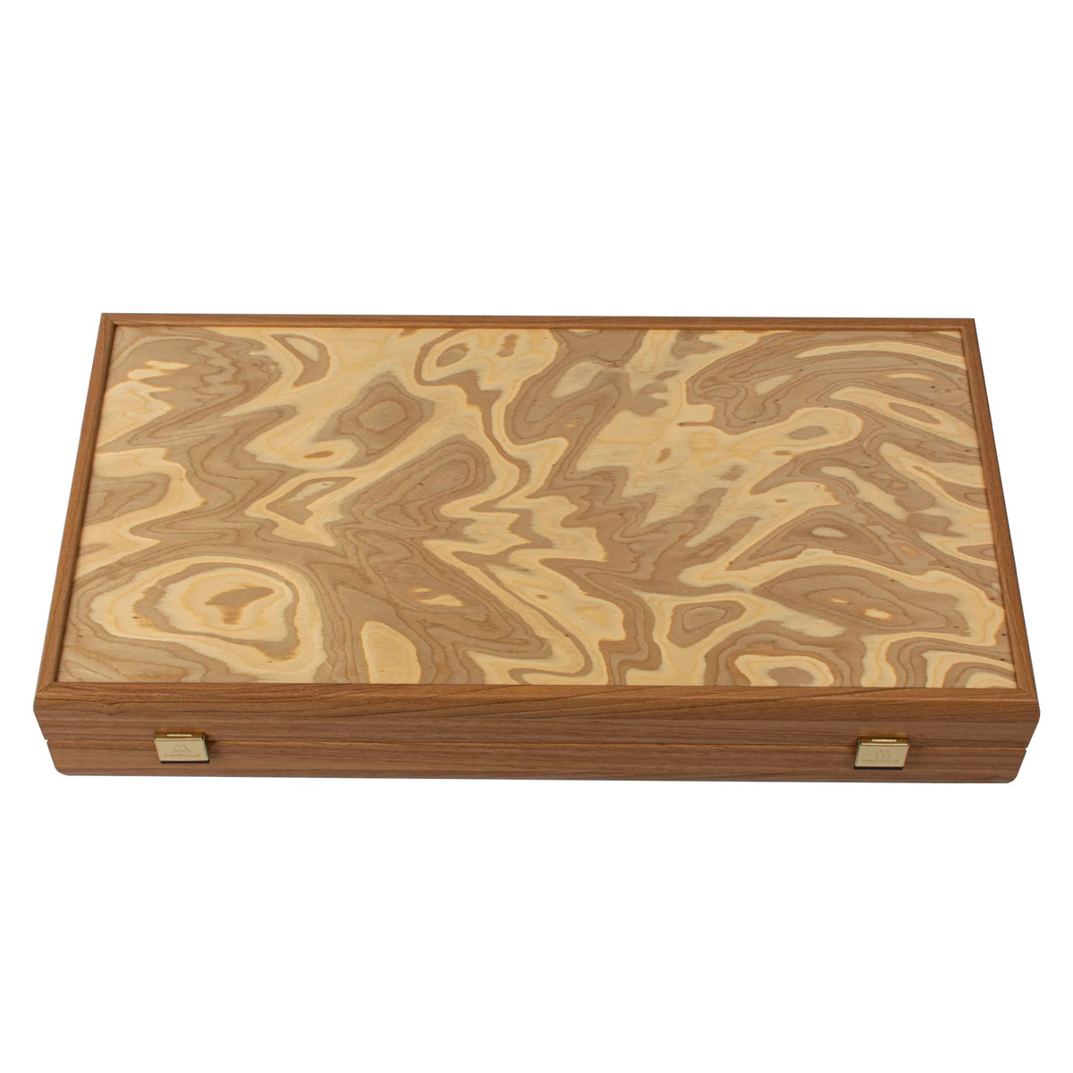 Manopoulos Premium Handcrafted Olive Burl Backgammon Set