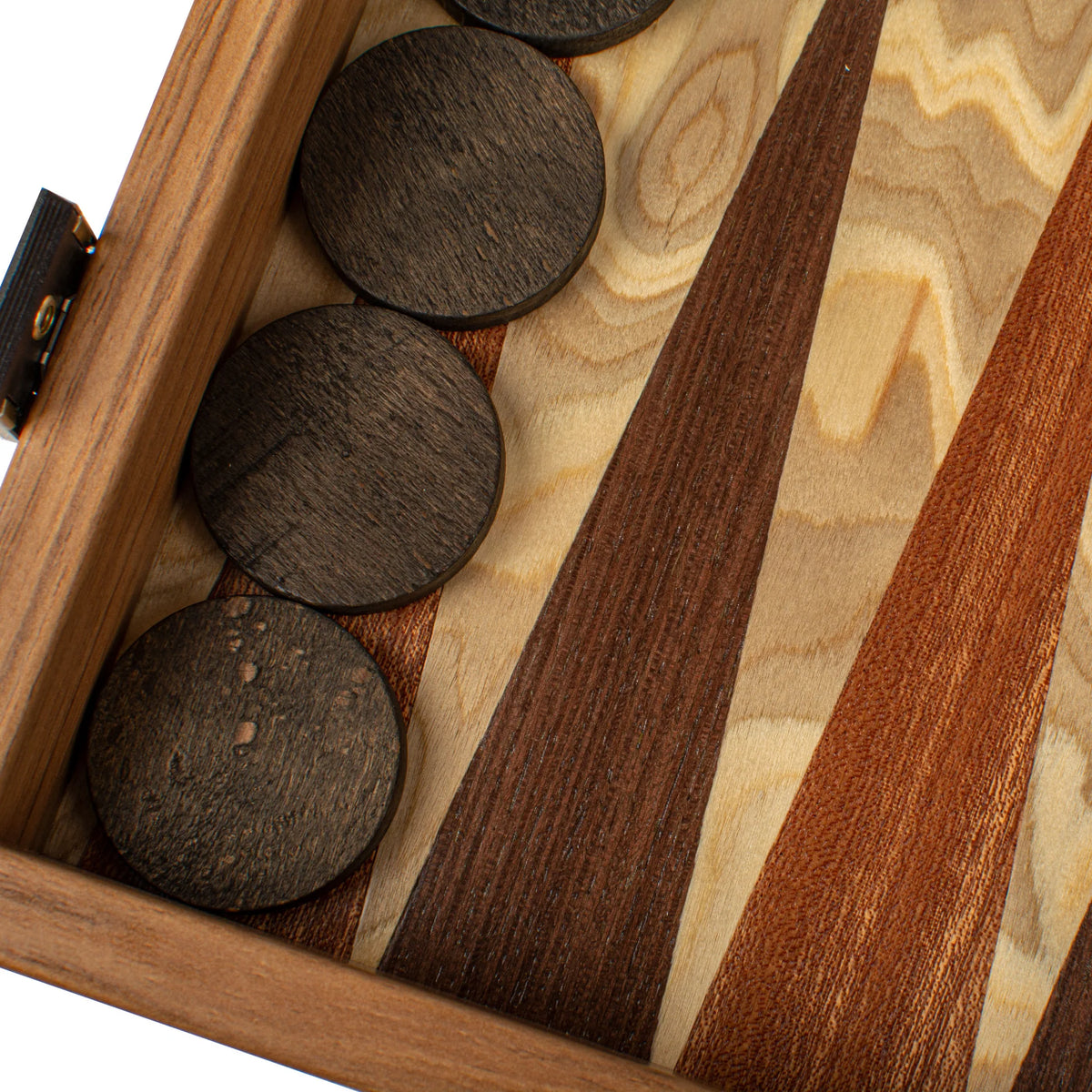 Manopoulos Premium Handcrafted Olive Burl Backgammon Set