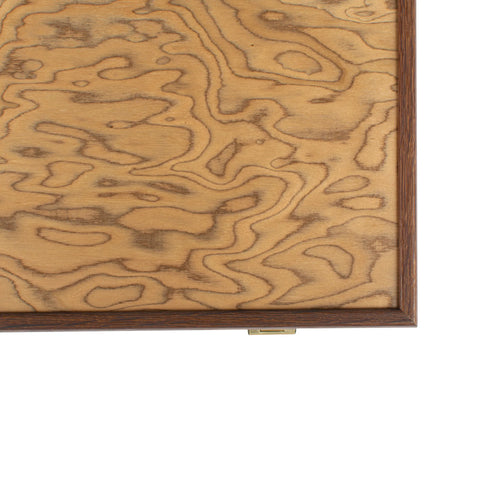 Manopoulos - Handcrafted Walnut Burl Backgammon Set 20x12cm