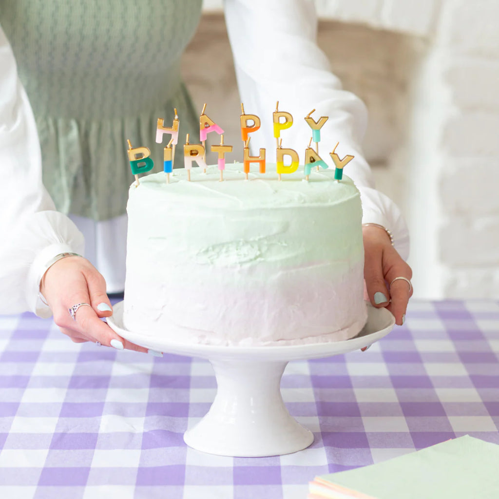 TLS25 - Happy Birthday Candles Rainbow Letters
