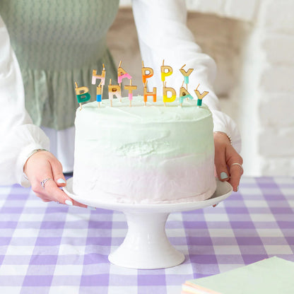 TLS25 - Happy Birthday Candles Rainbow Letters