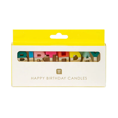 TLS25 - Happy Birthday Candles Rainbow Letters